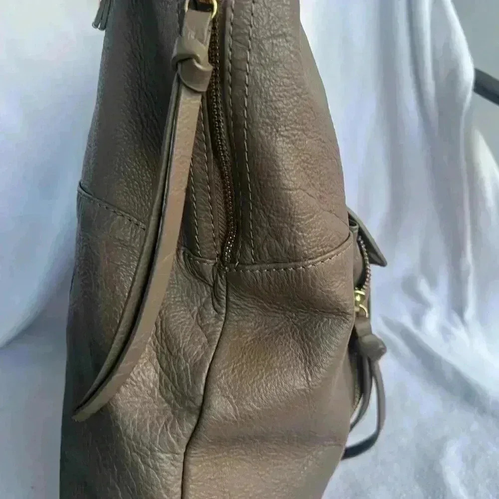 KOOBA Everette Tote Genuine Leather Purse - Taupe Color - Picture 2 of 14